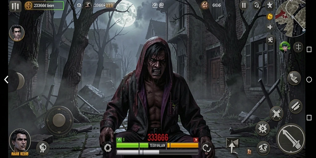 Gambar gameplay seram dari 333666 yang menampilkan suasana Horror yang mencekam.