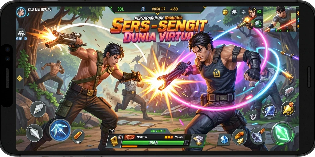 Tampilan gameplay pertarungan yang mendebarkan dalam 33L.