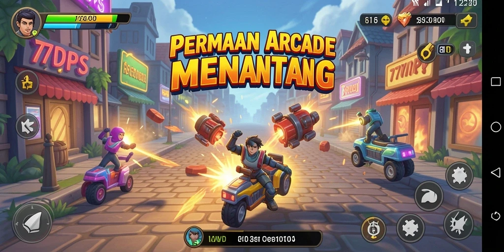Tampilan gameplay menarik dari 77RP, permainan Arcade yang seru.