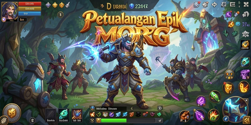 Tampilan gameplay mengesankan dari 93337 dengan pertempuran seru MMORPG.