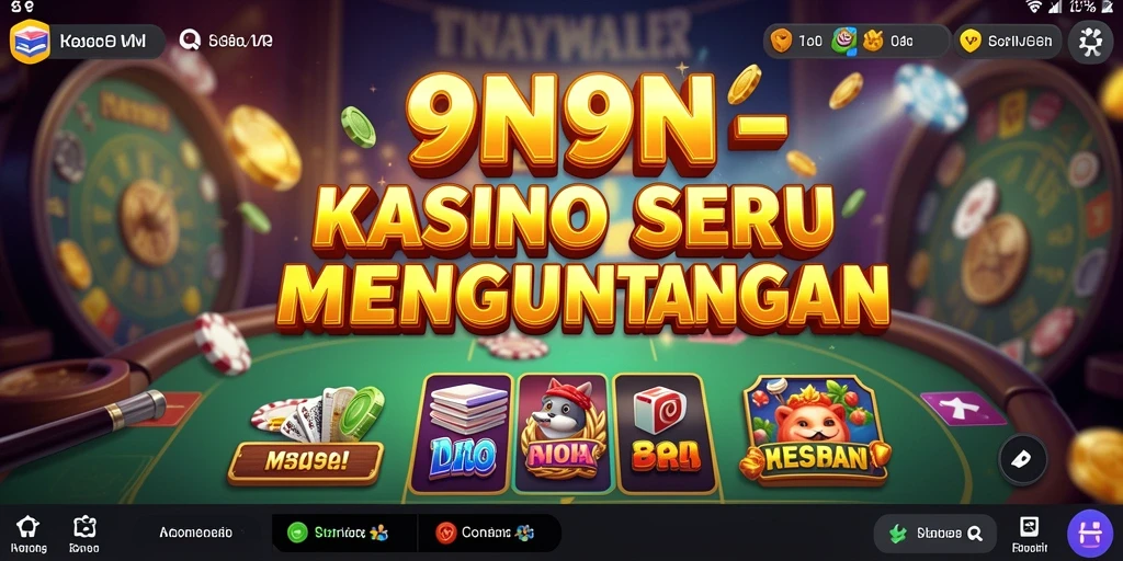 Tampilan gameplay menarik kasino di 9N9N.