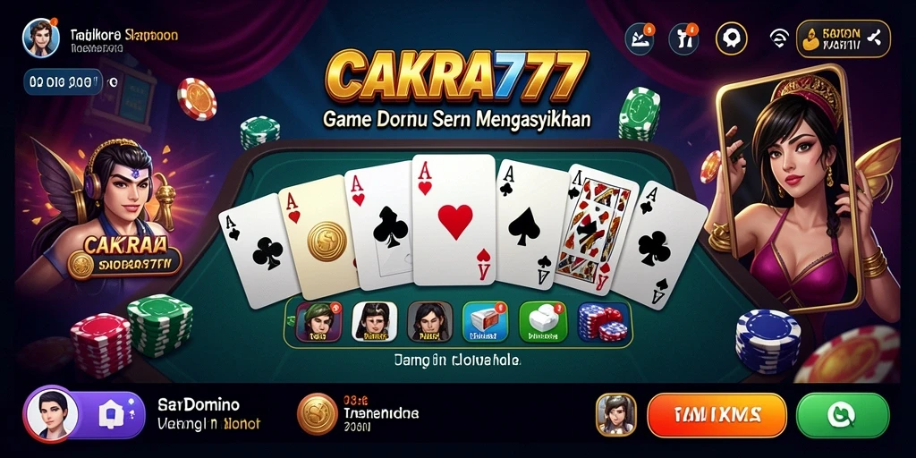 Screenshot gameplay <strong>CAKRA777</strong> yang menampilkan aksi domino seru.