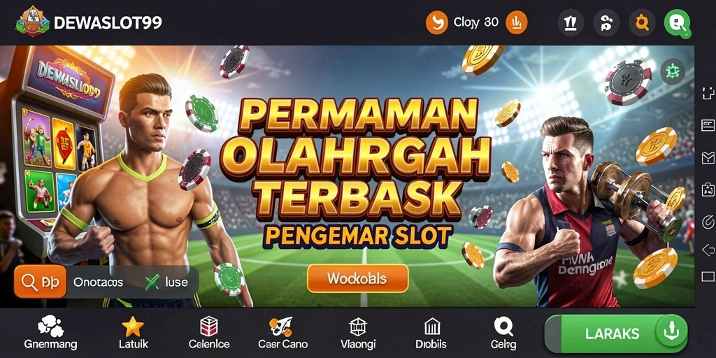 Tampilan utama gameplay dari DEWASLOT99 dengan tema olahraga.