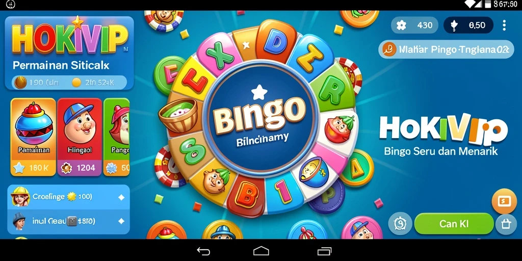 Tangkapan layar HOKIVIP menampilkan gameplay Bingo yang menarik dan interaktif.