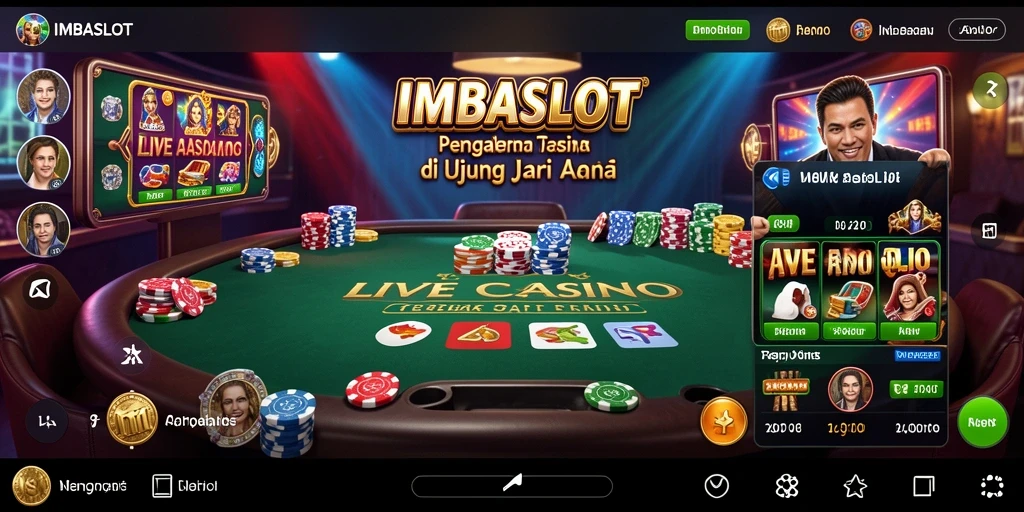 Tampilan langsung permainan kasino IMBASLOT yang memukau.