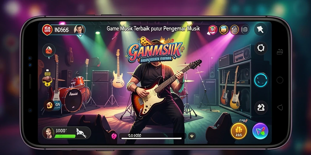 Screenshot gameplay IND666 yang menunjukkan pengalaman bermain musik yang seru.