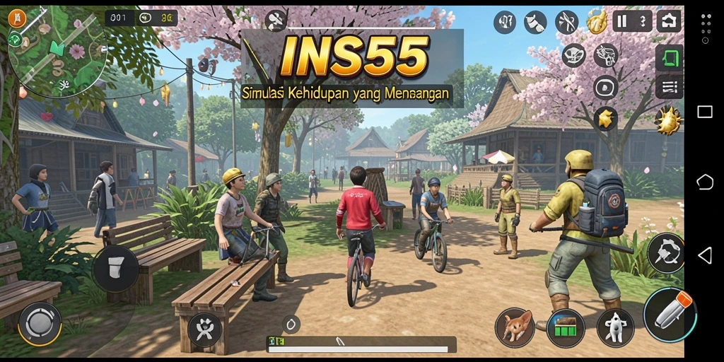 Tampilan gameplay INS55 yang menakjubkan dengan interaksi sosial.