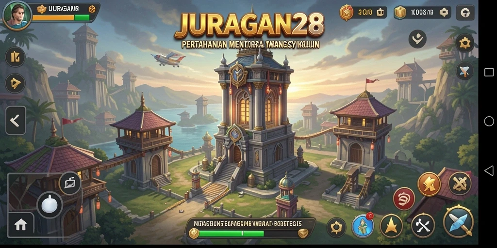 Screenshot gameplay menakjubkan dari JURAGAN28 dalam aksi Tower Defense.