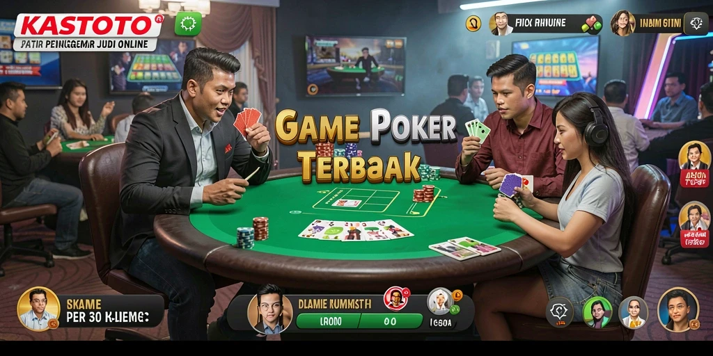 Tampilan gameplay KASTOTO yang menegangkan saat bermain Poker.