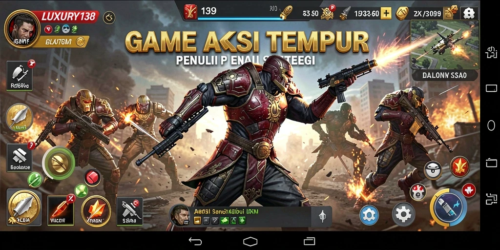 Tangkapan layar utama LUXURY138 menampilkan aksion gameplay TPS yang dinamis.