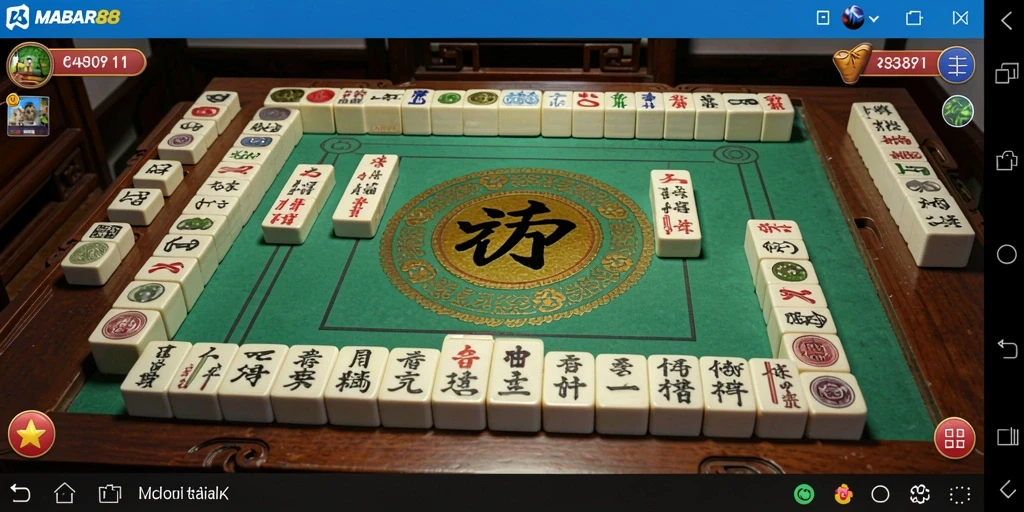 Tampilan menarik dari gameplay Mahjong di MABAR88.