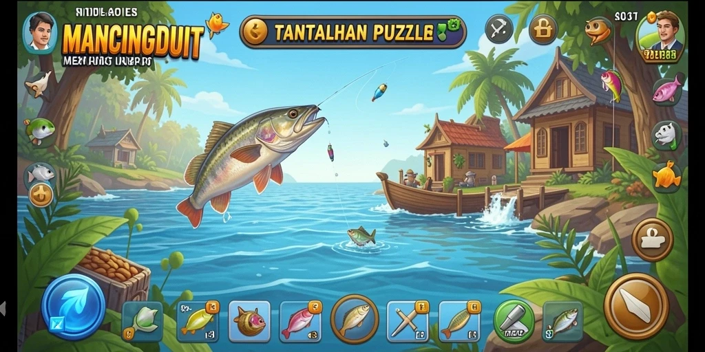 Screenshot dari gameplay MANCINGDUIT yang menampilkan teka-teki menarik.
