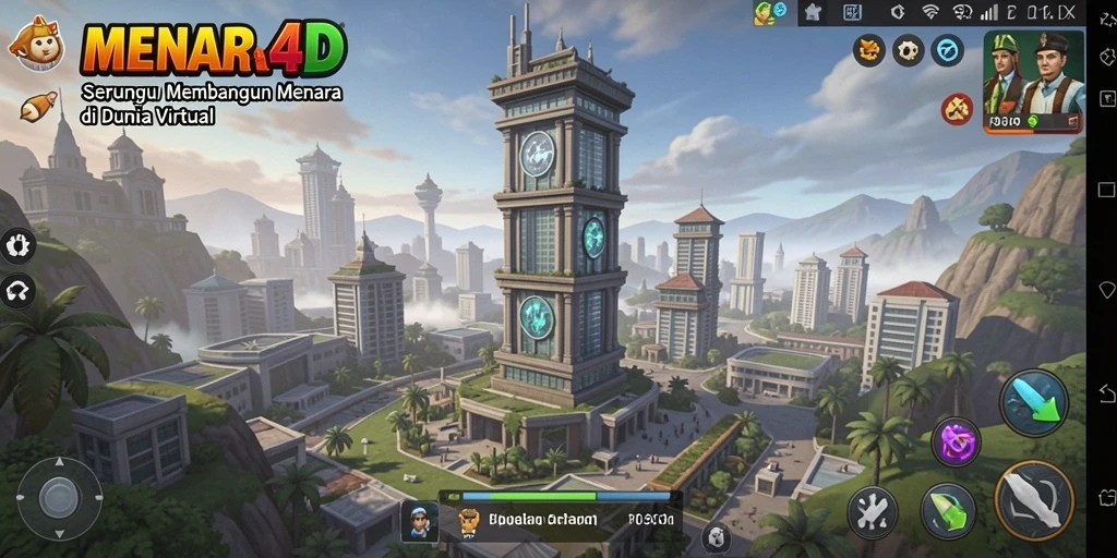Tampilan menarik dari gameplay MENARA4D yang mengasyikkan.