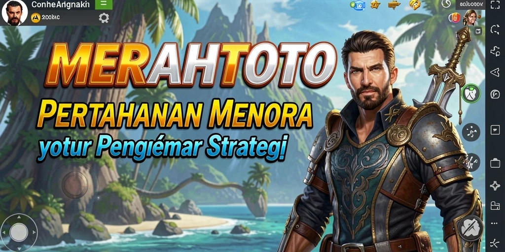 Tangkapan layar gameplay MERAHTOTO menampilkan menara yang strategis dan serangan musuh.