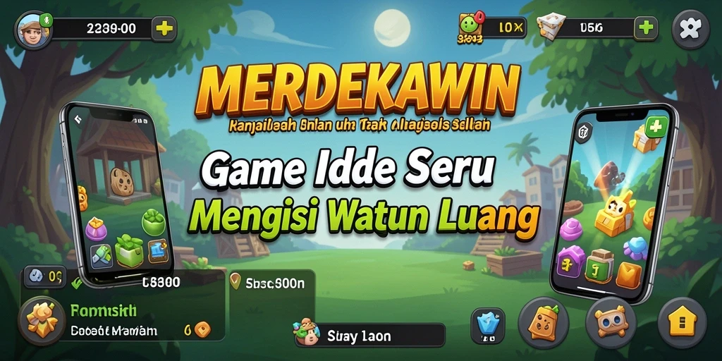Tampilan menarik dari gameplay <strong>MERDEKAWIN</strong> yang penuh warna.