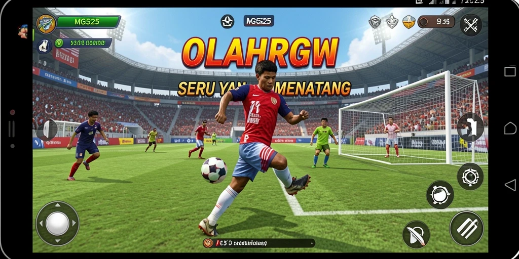 Screenshot gameplay MG525 menampilkan aksi seru pertandingan olahraga.