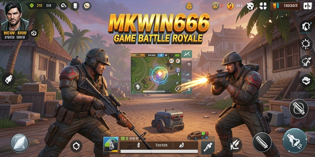 Gameplay seru MKWIN666 dalam pertarungan Battle Royale.