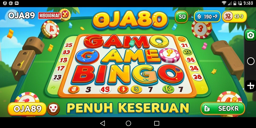 Screenshot menunjukkan gameplay Bingo yang seru dan interaktif.