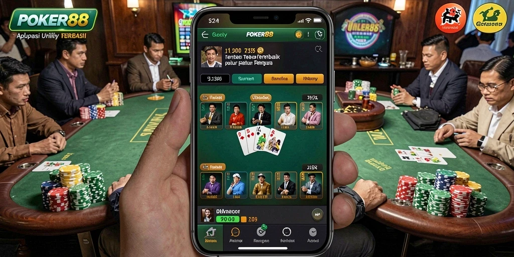 Tampilan antarmuka POKER88 yang sederhana dan fungsional.