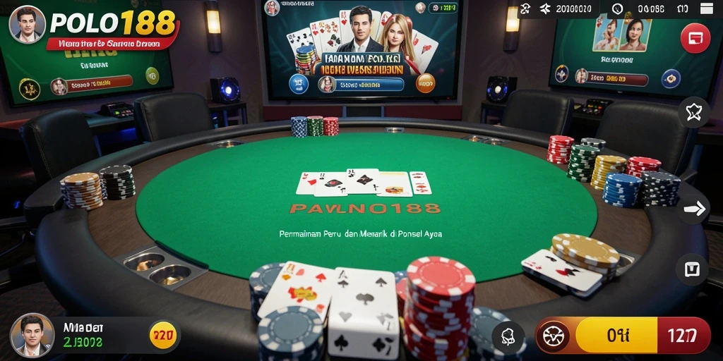 Tampilan screenshot utama POLO188 dengan gameplay Poker yang mendebarkan.