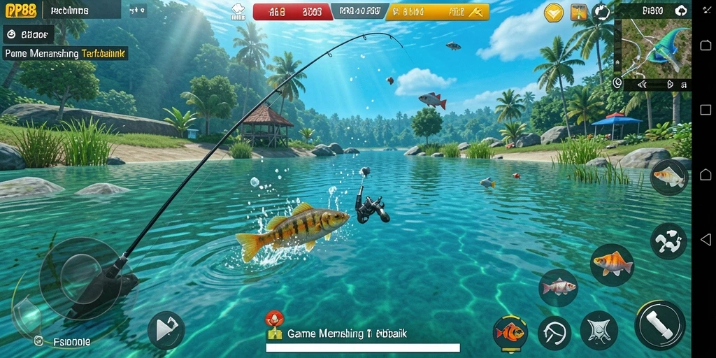 Tampilan gameplay PP88 yang menakjubkan dengan aksi memancing seru.