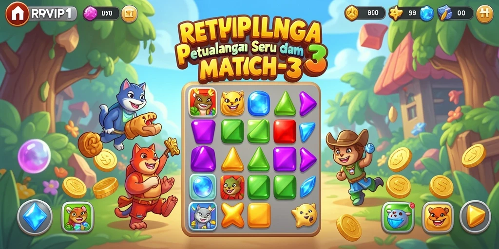 Tampilan gameplay RPVIP1 yang penuh warna dan menantang.