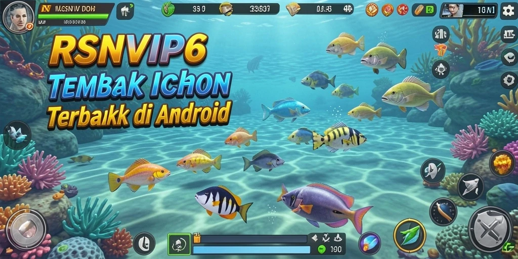 Tampilan gameplay seru dalam RSNVIP6 saat menembak ikan.
