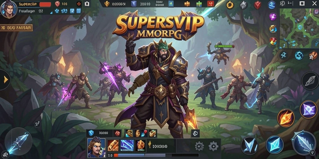 Screenshot gameplay SUPERSVIP yang menampilkan aksi seru dalam dunia MMORPG.