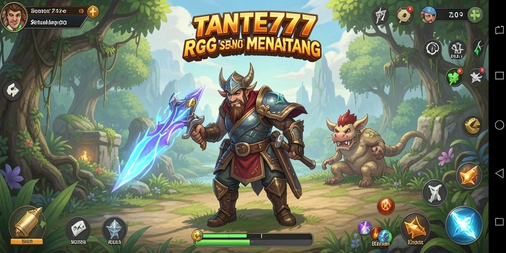 Tampilan gameplay TANTE777 yang seru dan menantang dalam petualangan RPG.