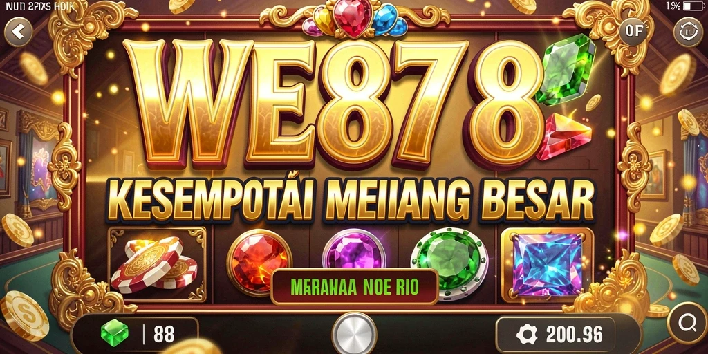 Tampilan gameplay WE878 yang seru dan menghibur dalam permainan Slot.