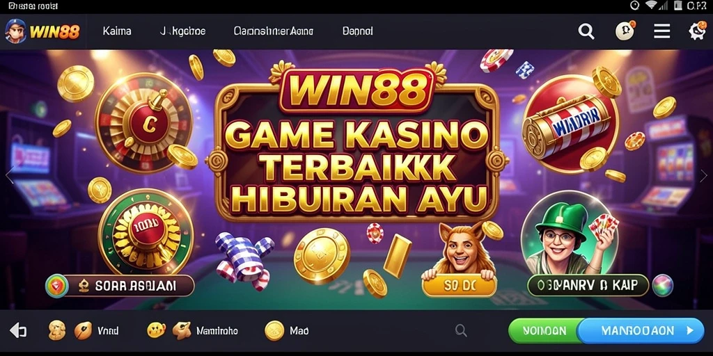 Tampilan seru permainan kasino di WIN88.